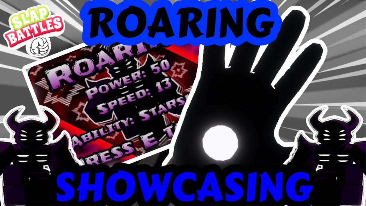 New ROARING Glove SHOWCASING!! in Slap Battles Roblox 👏