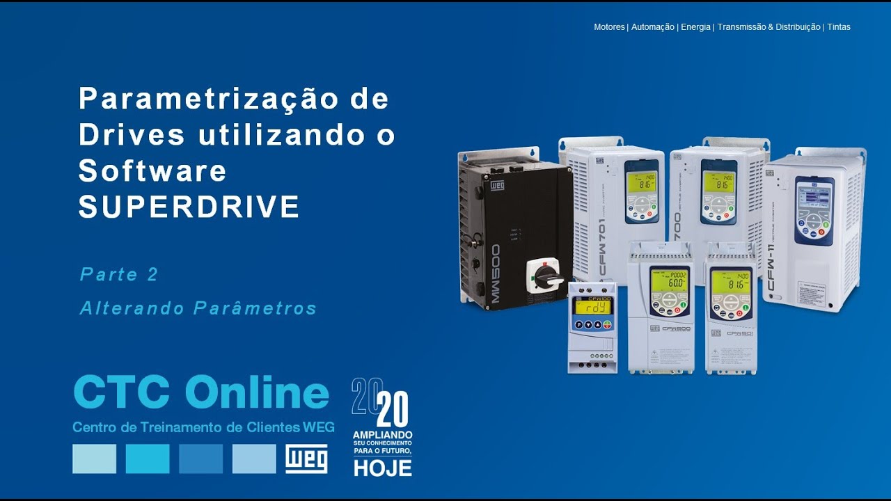 Vídeo-aula: Parametrização de Drives utilizando o Software Superdrive – Parte 2:Alterando Parâmetros