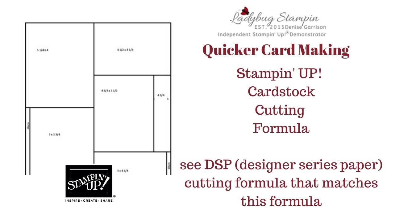 Stampin' Up! Cardstock Cutting Formula = Quicker Card Making