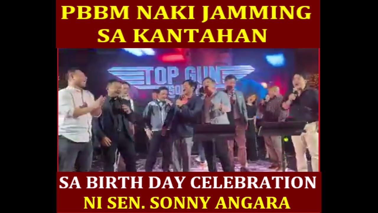PBBM NAKI JAMMING SA KANTAHAN ng BIRTH DAY ni SEN. ANGARA | PBBM BUMIRIT kasama ang mga Senador!