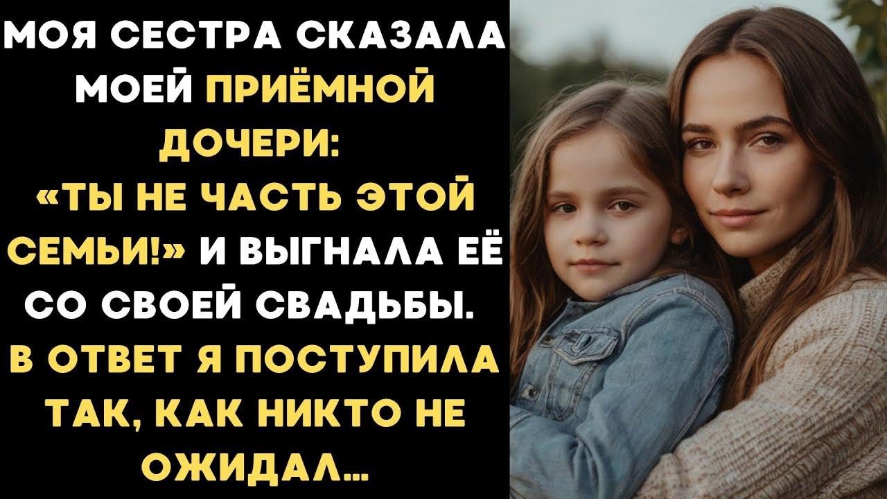 Моя сестра выгнала мою приёмную дочь со свадьбы, заявив, что она не часть семьи. В ответ, я сделала