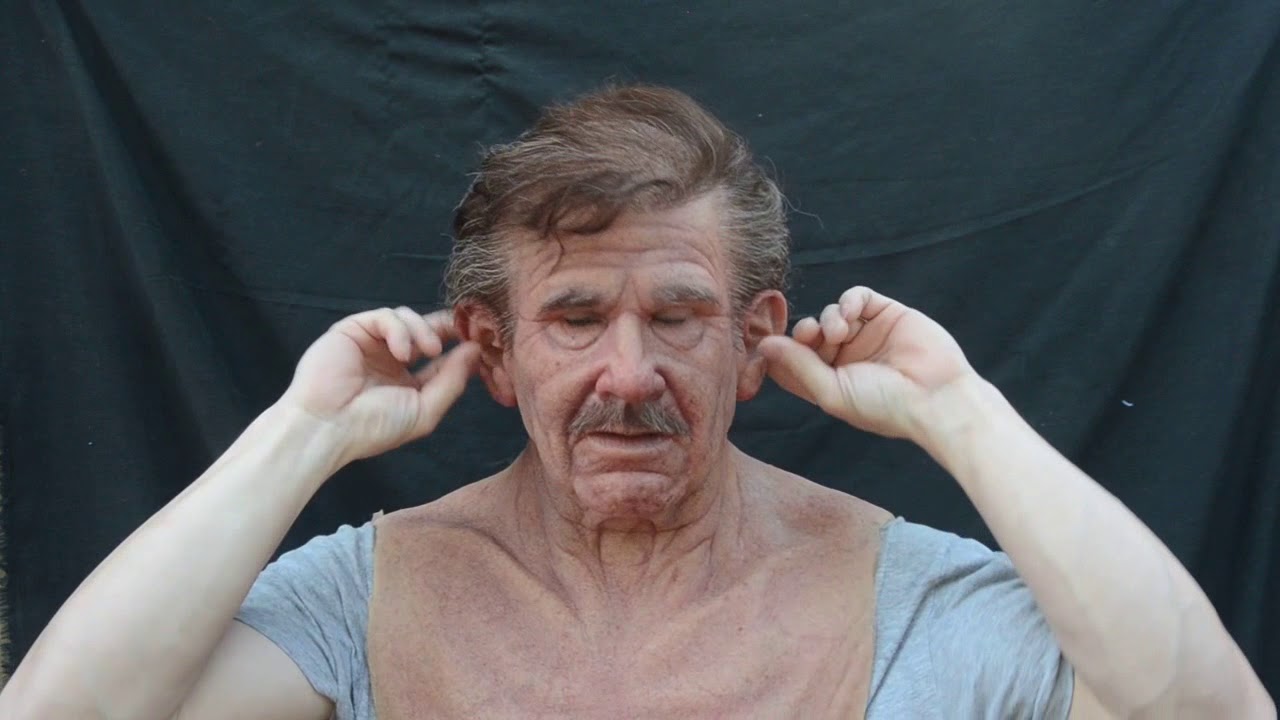 The Old man silicone mask by Metamorphose masks Making and Unmasking