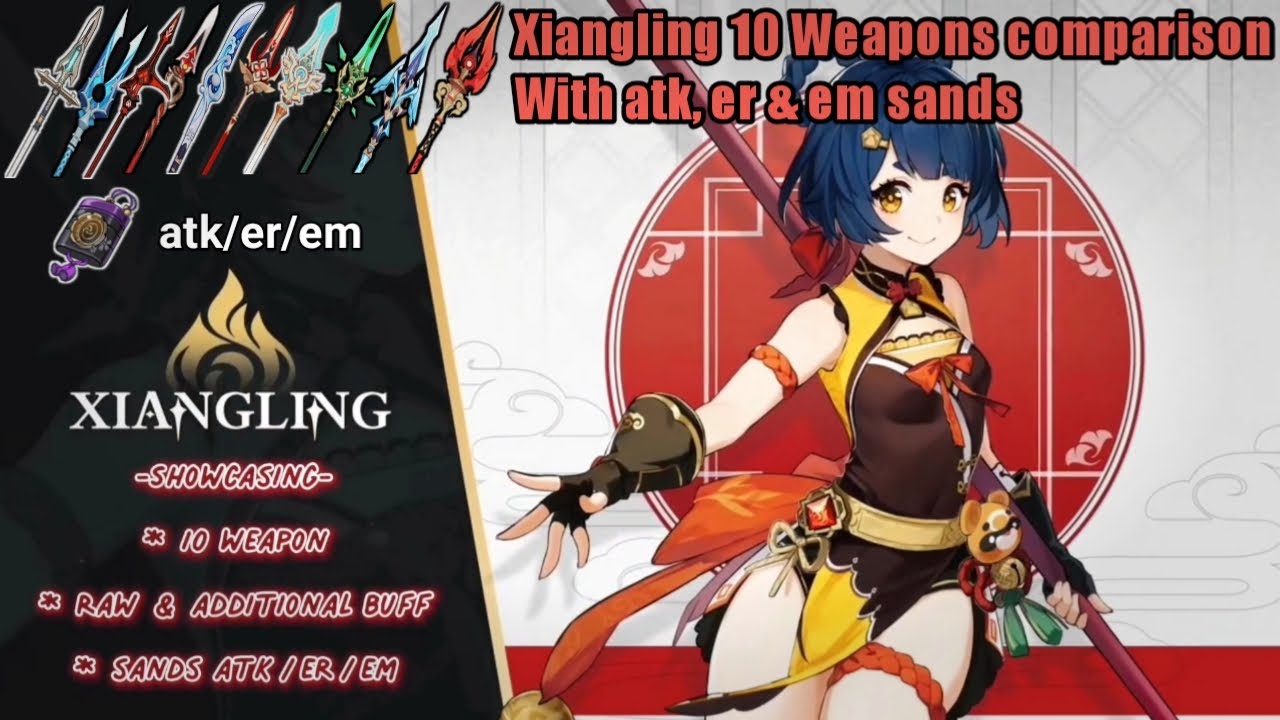 Xiangling Weapon comparison with 10 weapons & various build