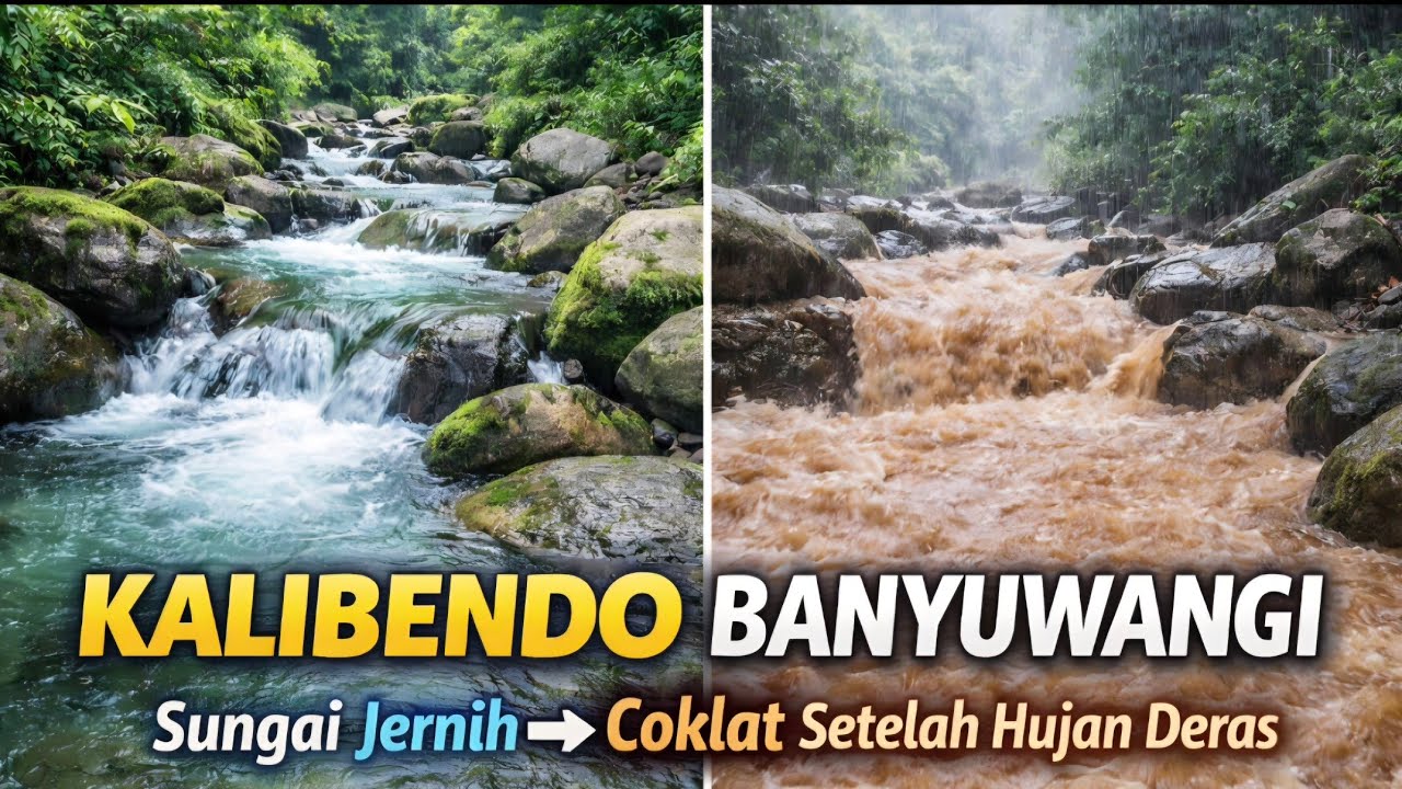 Visual Eksotis Cinematic Kalibendo | Dari Kejernihan Sungai ke Banjir Kecil dari Bukit
