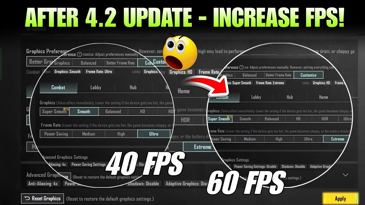 😍 After 4.2 Update -  Fps Increase In BGMI | Best Graphics Settings BGMI | How To Increase Fps?