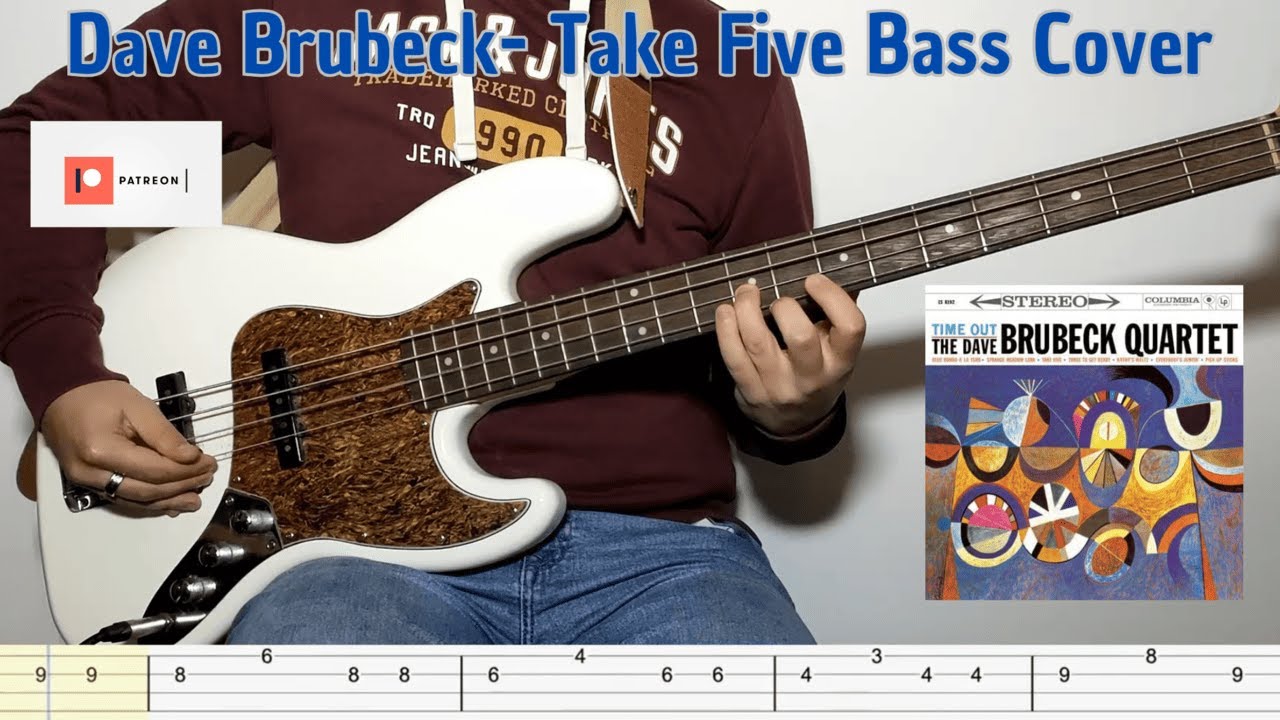 Dave Brubeck- Take Five【★☆☆☆☆】 (Bass cover + Tabs)