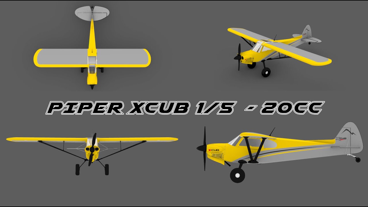 Projeto Piper XCub 20cc Gas