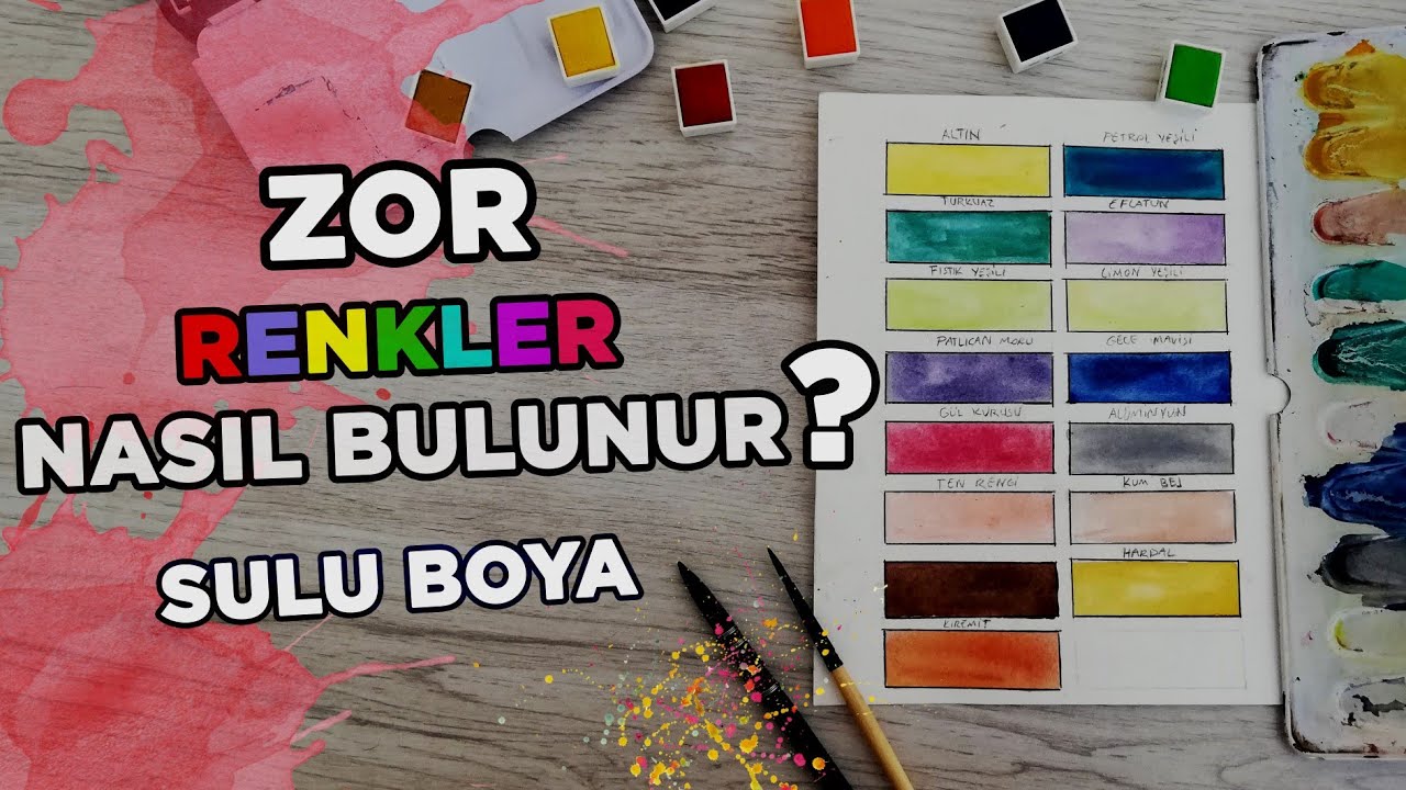 EN ZOR RENKLERİ NASIL BULUYORUM| SULU BOYA