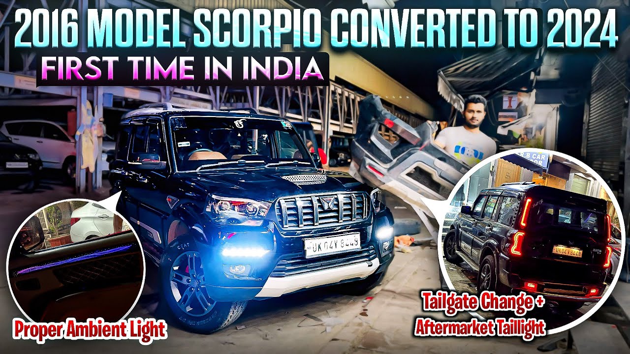 SCORPIO CLASSIC PROPER AMBIENT LIGHT😱MAHINDRA SCORPIO 2016 CONVERTED TO CLASSIC🔥SCORPIO BASE TO TOP