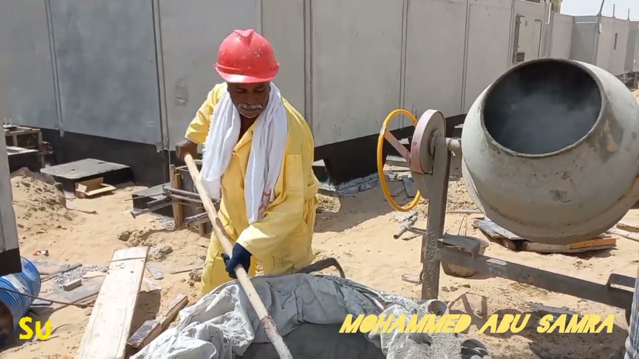 حقن الجراوت اسفل القواعد الاسوار مسبقة الصنع #Constructionindustry #civilengineering #construction