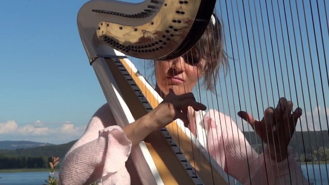 Electric harp and piano by the lake - Le Ali del Principio