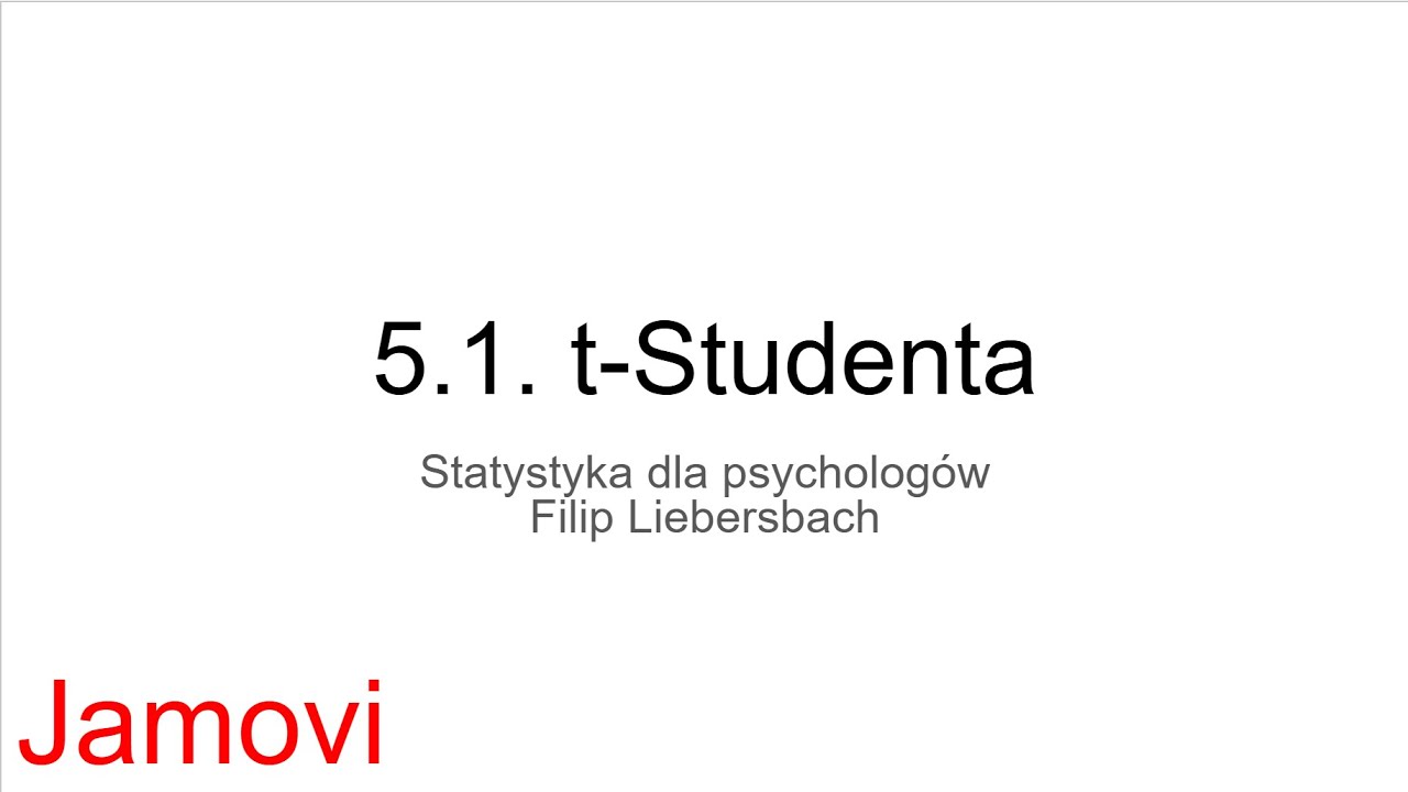 Jamovi - 5.1. t-Studenta - Filip Liebersbach