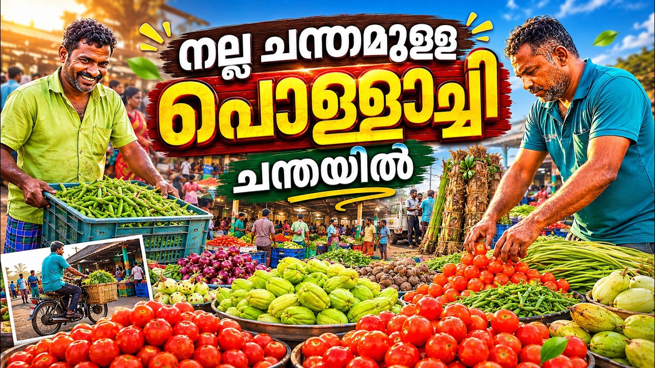 Early Morning at Pollachi Market – Fresh Veggies, Local Vibes & Mohanlal Nostalgia!