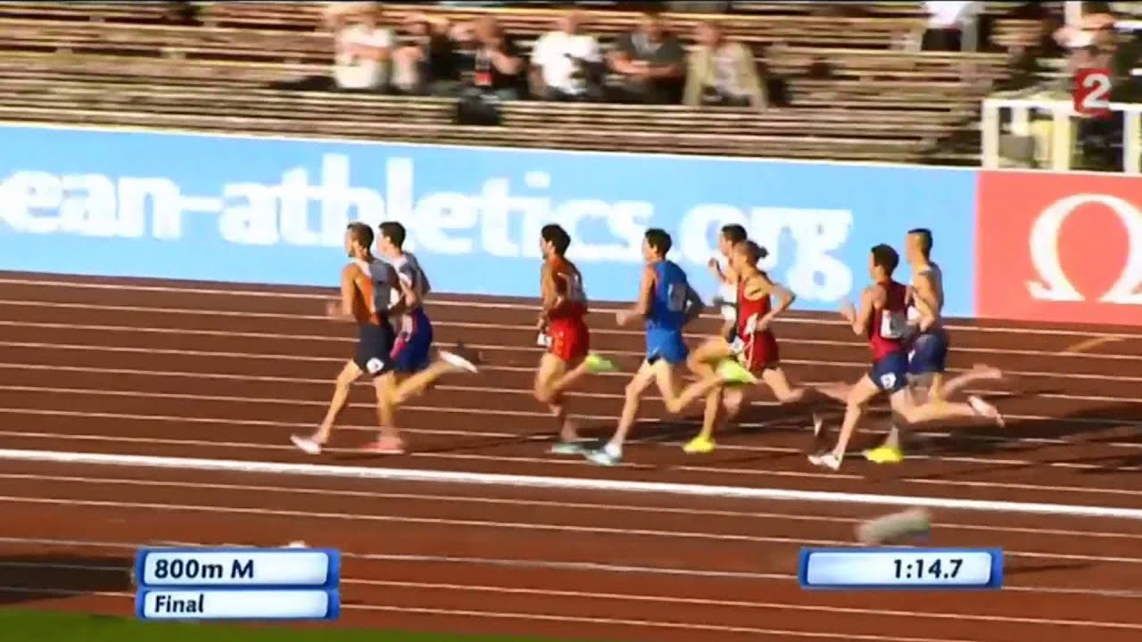 Pierre-Ambroise Bosse - Final 800m - Championnat d'Europe d'athlétisme 2012.