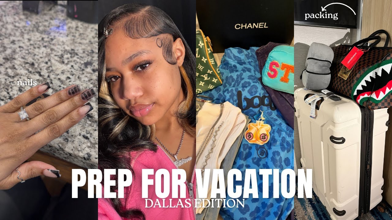 PREP WITH ME FOR VACATION ᥫ᭡ | hair appt + nails + packing + lash clusters 