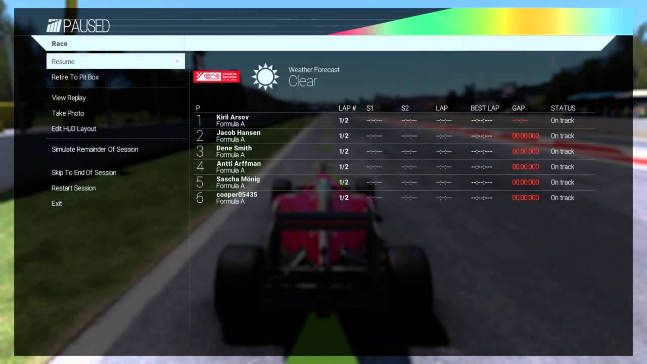 Project CARS emergency stop trophy/achievement
