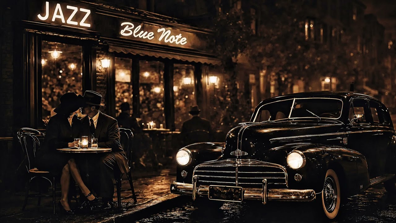 1940s Romantic Saxophone Jazz Café ☕ Soft Night Jazz (Billie Holiday Style) for Old Souls