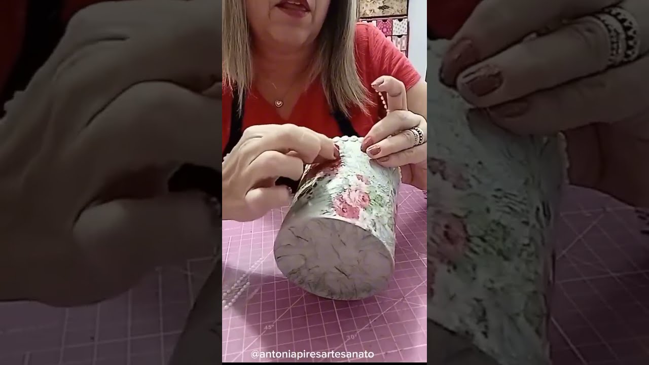 DIY Faça você mesmo ! Como decorar lata com papel de seda e Decoupagem #diy #artesanato 