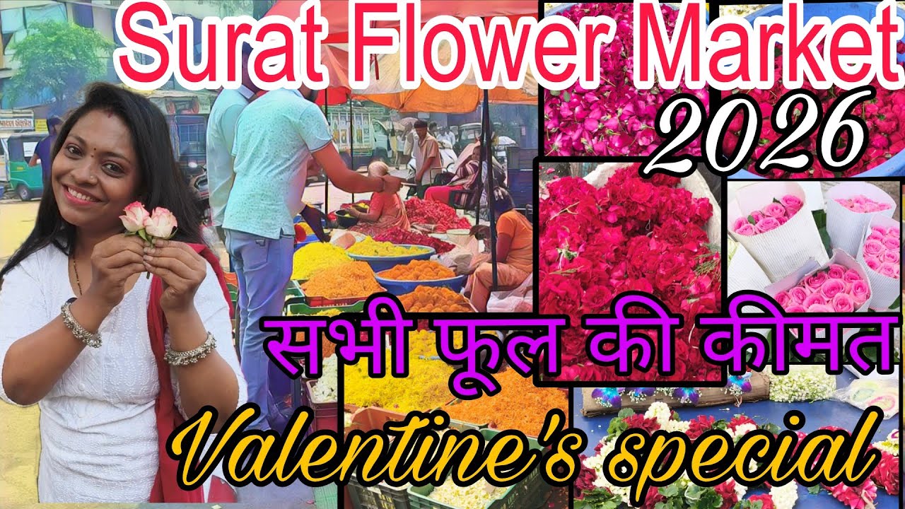 Flower Market In Surat New Rate Update 2026 l Biggest Flower Market l सभी फूलों की कीमत l वेलेंटाइन
