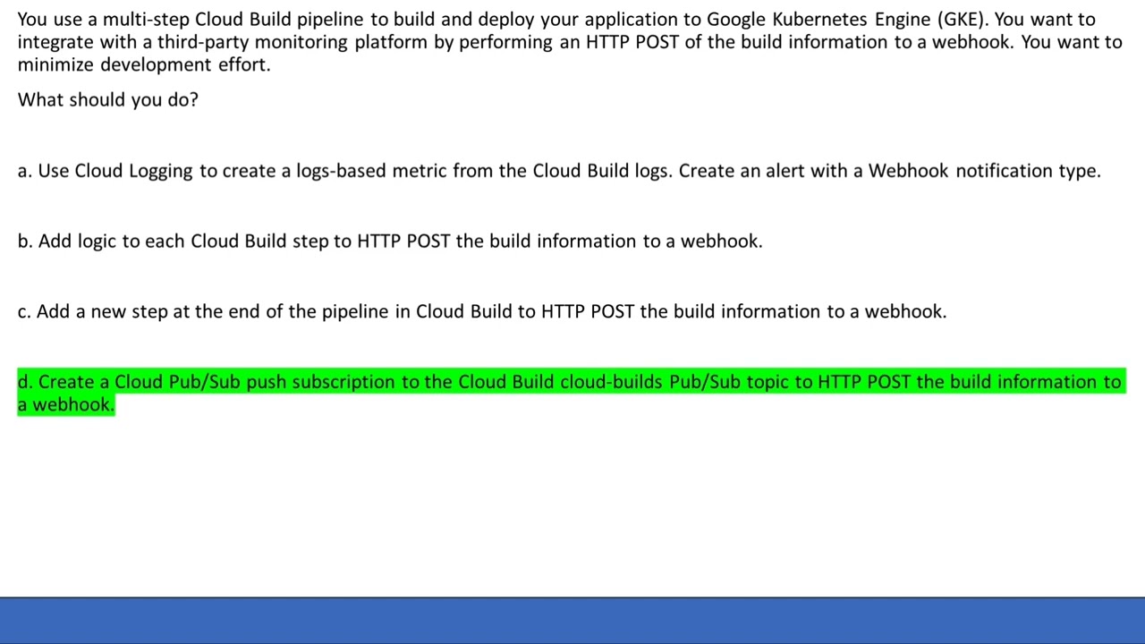 GCP Professional Cloud DevOps Engineer  Exam Practice Test Questions and Answers | Module 3