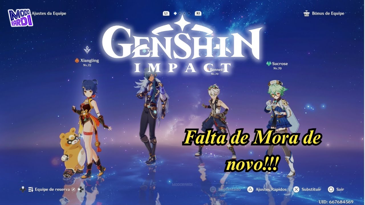 Genshin Impact – Evoluindo Personagens em Off e Sofrendo com Falta de Mora 😅
