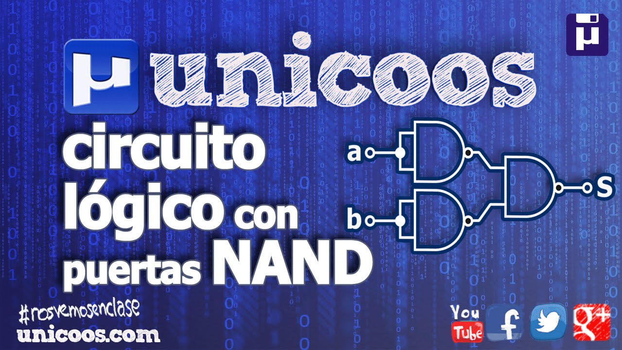 Circuito lógico solo con puertas NAND - unicoos tecnologia
