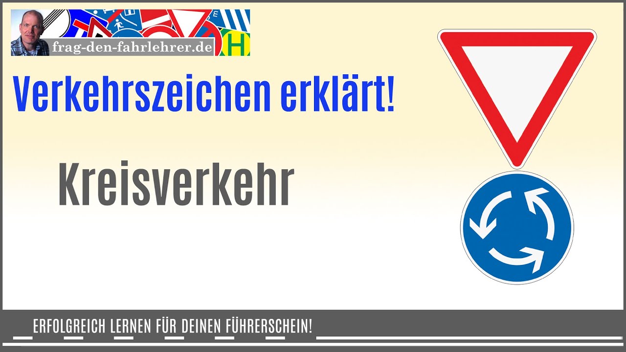 Was musst du beim Kreisverkehr beachten? Dieses Verkehrszeichen schreibt dir einige Dinge genau vor