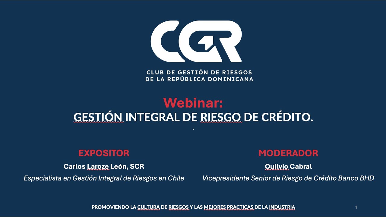 Webinar: Gestión Integral de Riesgo de Crédito