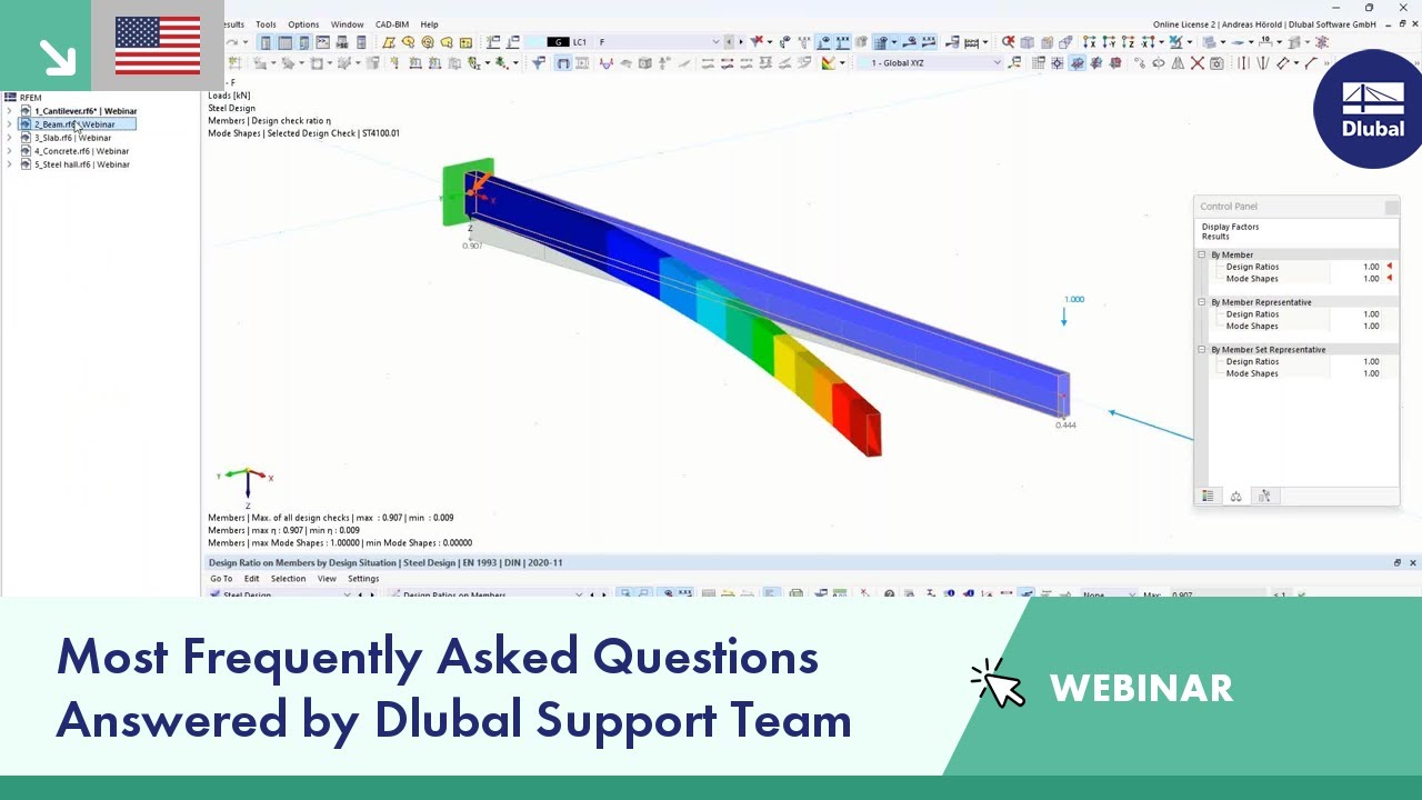 [EN] Webinar | Most Frequently Asked Questions Answered by Dlubal Support Team | June 2023