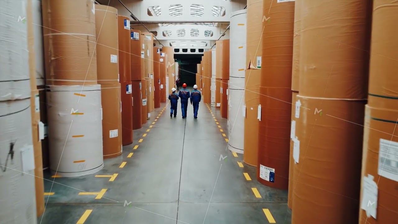 Workers walk, huge warehouse. Logistics and people, inventory check, supply chain, delivery of