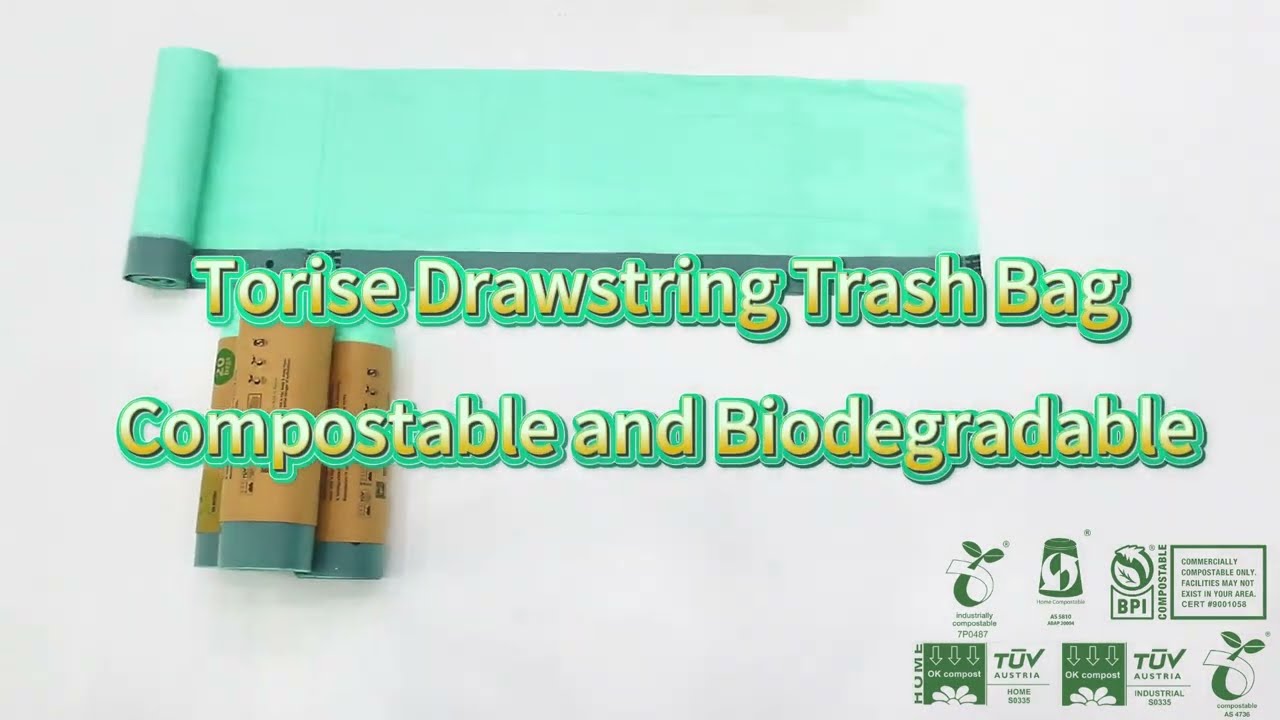 Eco-Friendly Drawstring Trash Bags: Compostable, Durable, Puncture-Resistant，and Waterproof