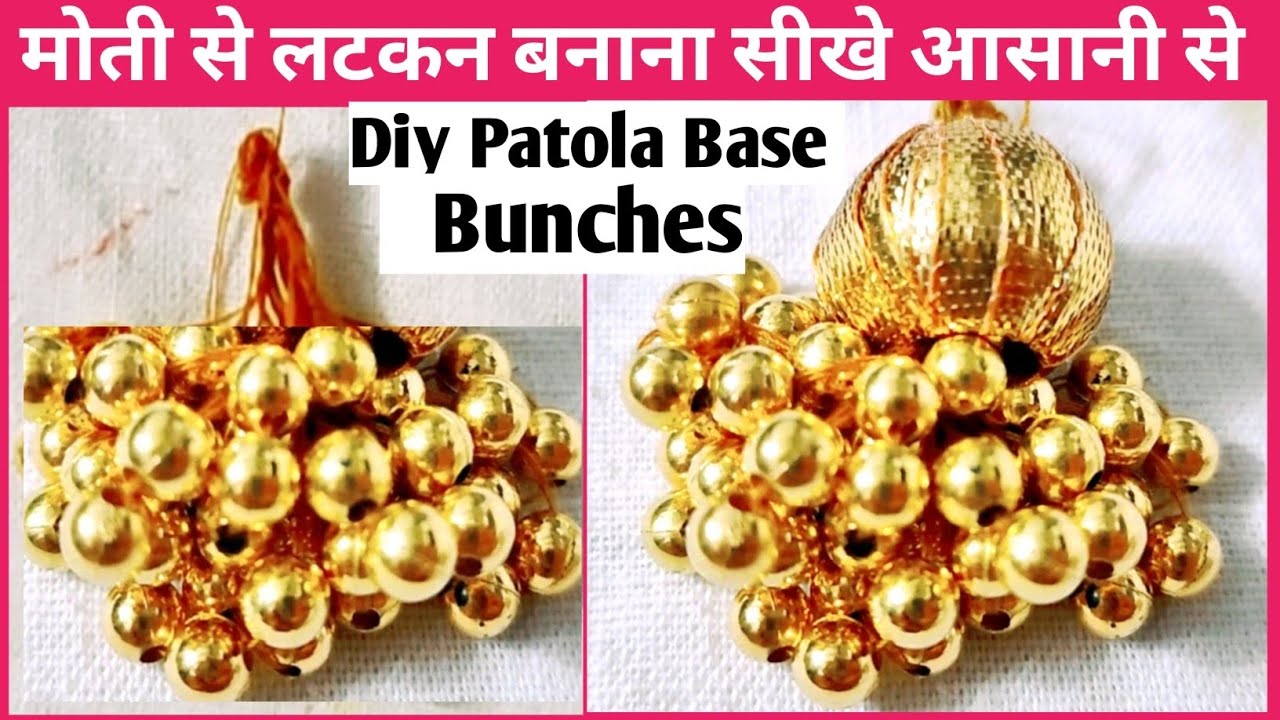 Diy Golden Beads Bunches/How To Make Tassel/Patola Base Beads/Home Decor/Latkans Making/Decoration
