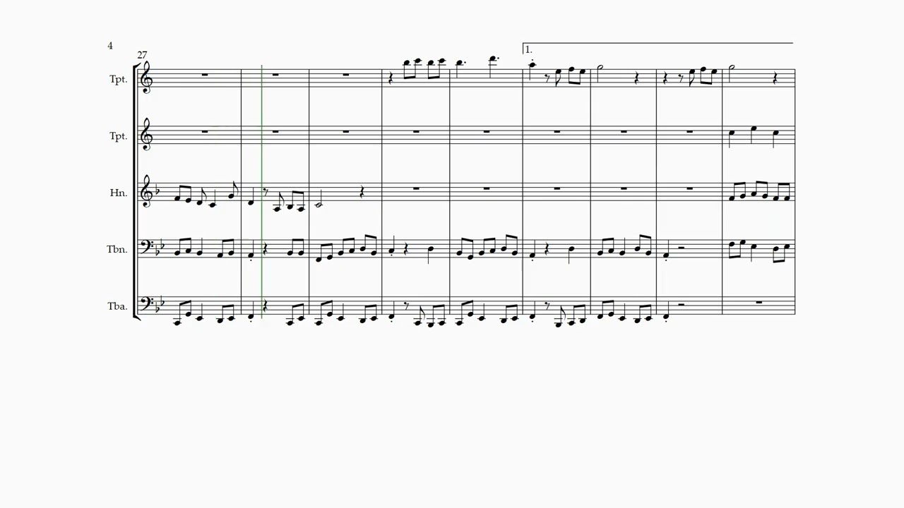 Undertale Ruins Theme for Brass Quintet