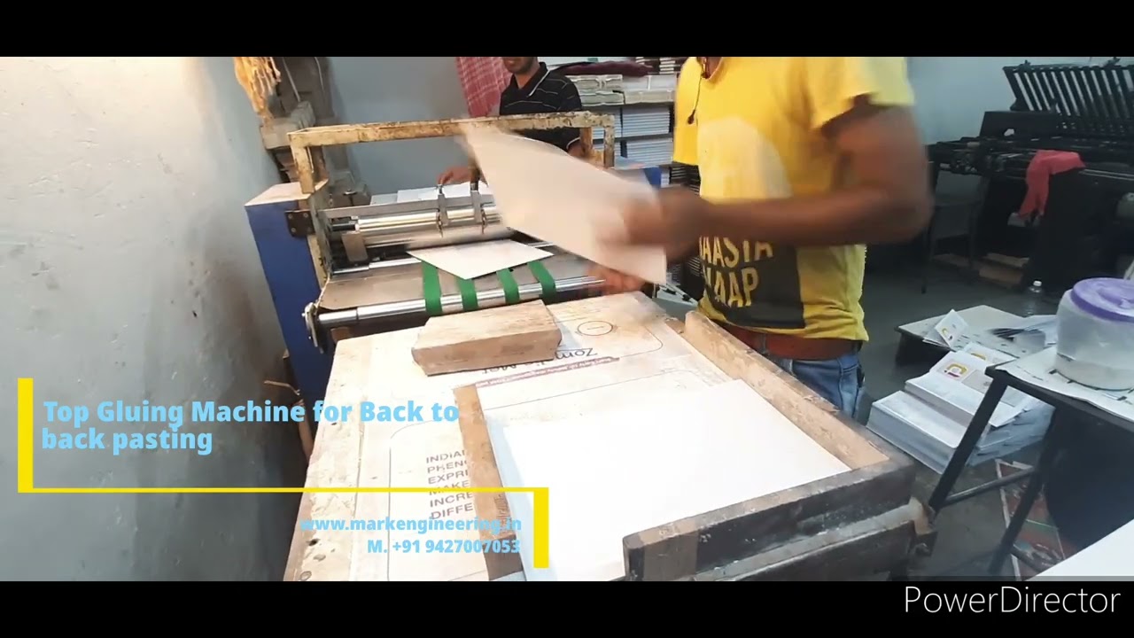 Top Gluing Machine, Back to Back Pasting Machine