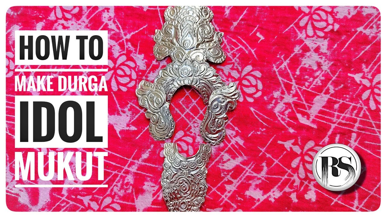How to make durga idol mukut with aluminium foil || aluminium foil mukut for idol