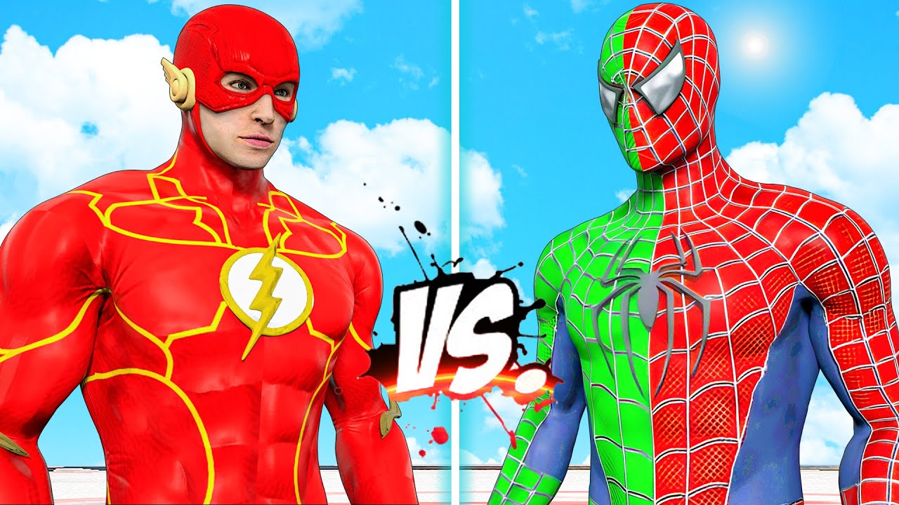 COLOR SPIDER-MAN vs THE FLASH - SUPER EPIC BATTLE