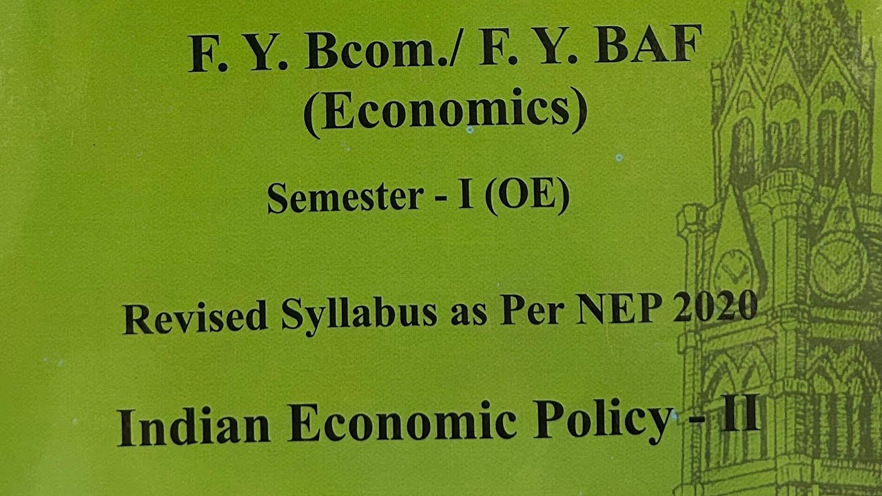 Indian Economic Policy II |Fybcom sem1 nep| Fybaf sem1|Imp Question| Mumbai University CDOE Exam