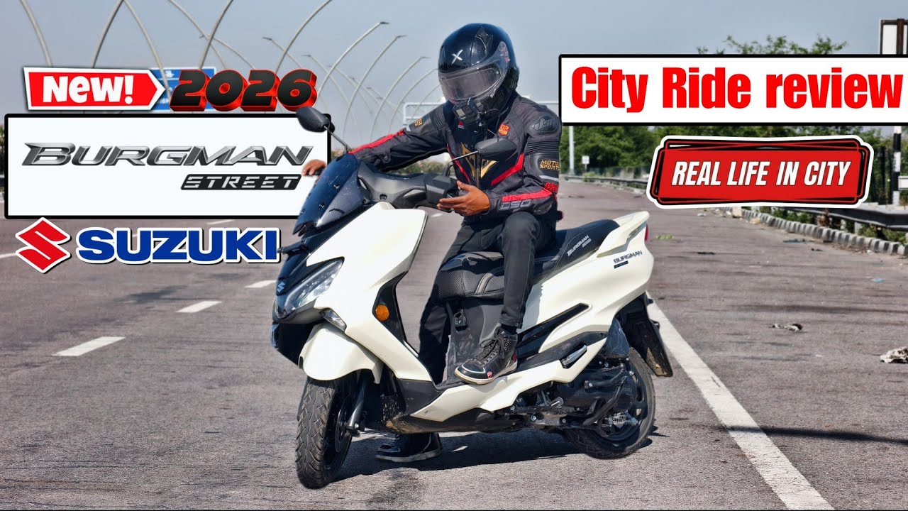 2026 Suzuki Burgman Street City Ride review.🔥|| 0 To 100 test. Full Throttle action on streets.