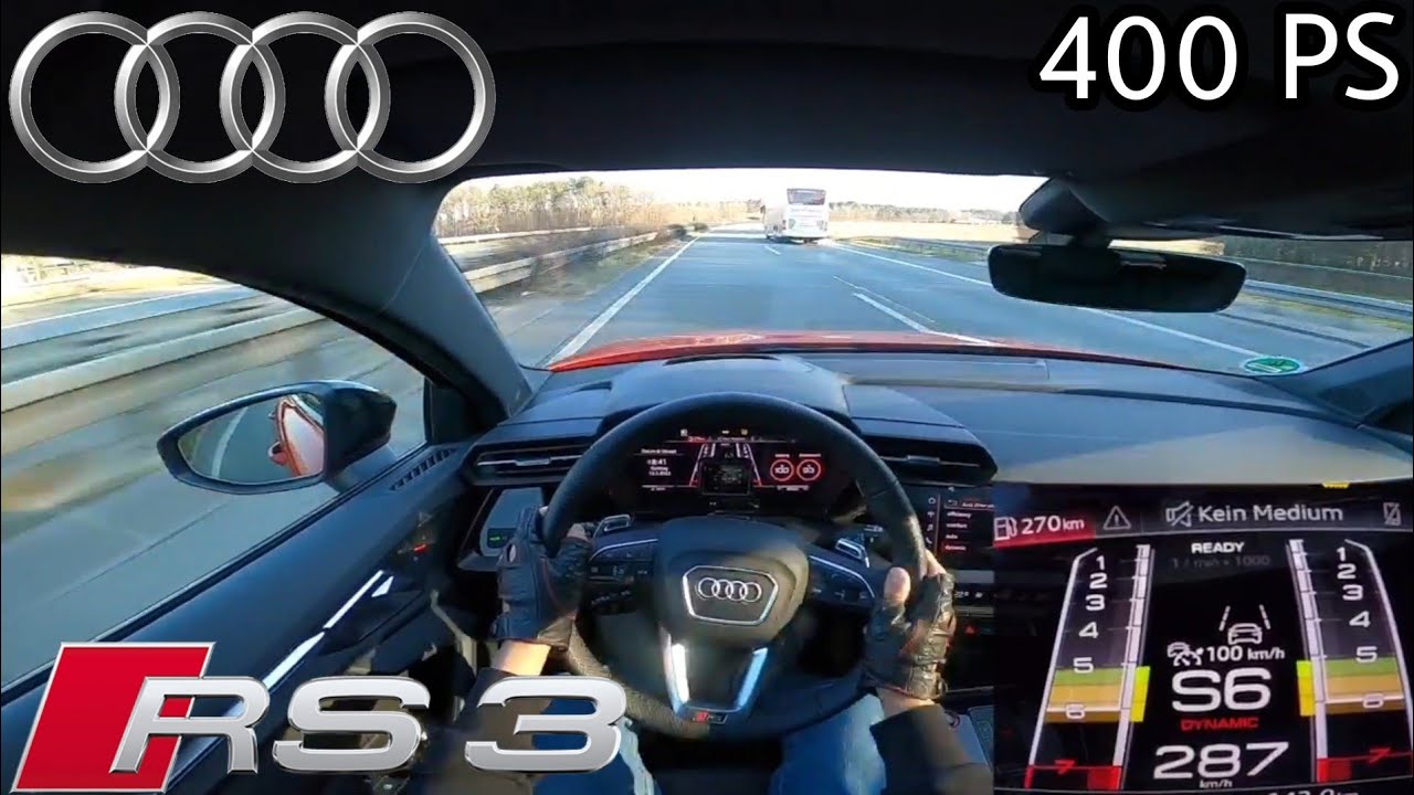 2022 Audi RS3 (8Y) 2.5 TFSI Sportback (400 PS) POV Testdrive AUTOBAHN Beschleunigung & Speed