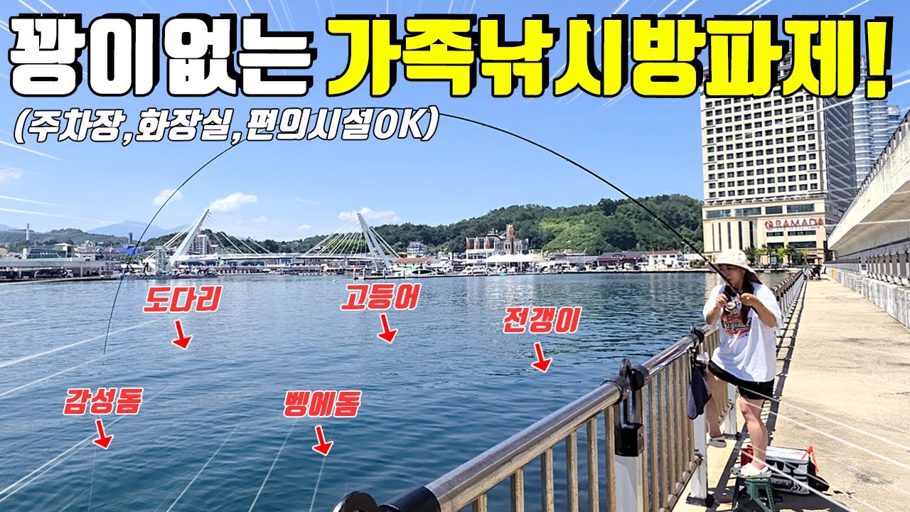 낚시하기 좋은 방파제포인트! 주차하고 바로 던지는 동해바다 국민포인트! 가족낚시 추천장소!