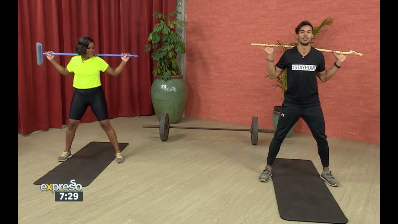 Lockdown Fitness: Dynamic Workout with Broomstick