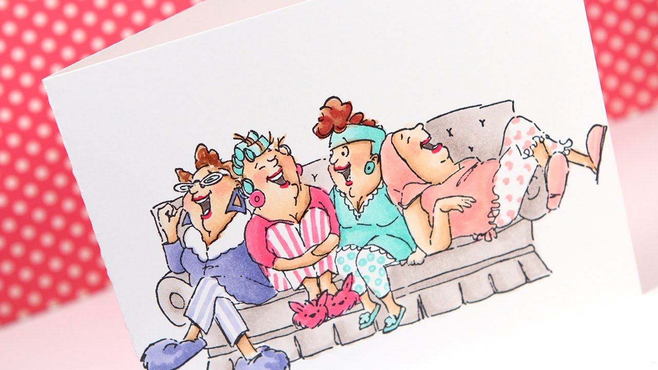 Color Wednesday #19 - Copics & Art Impressions Comfy On the Couch