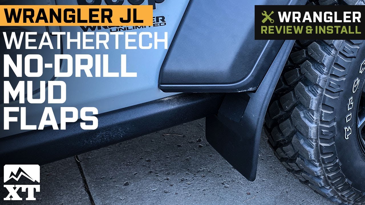 Jeep Wrangler JL Weathertech No-Drill Mud Flaps; Front and Rear Review & Install