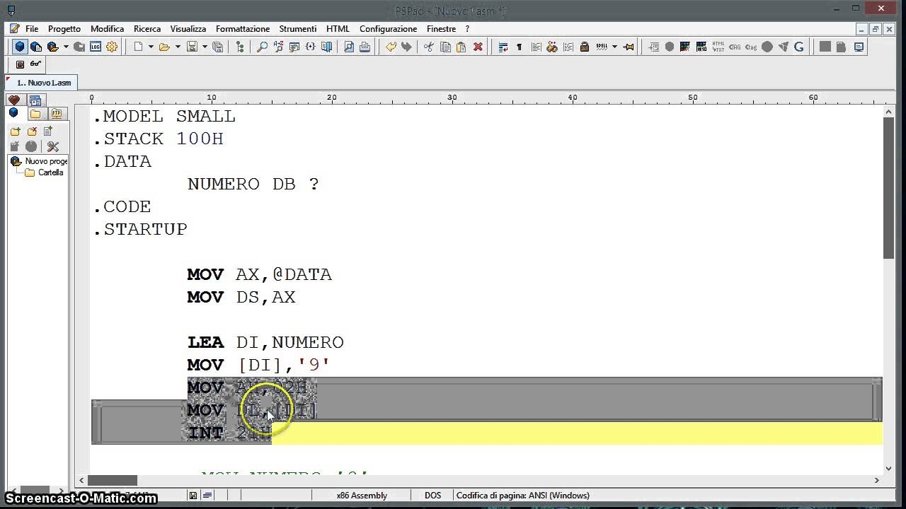 Tutorial 44 - Puntatori (Assembly 8086)