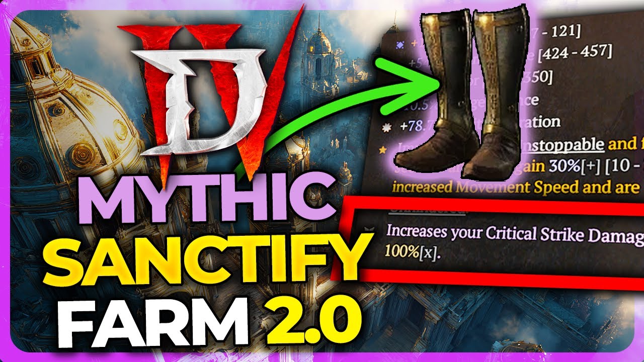NEW MYTHIC SANCTIFY FARM! 2000+ OBOLS PER MIN! NEATHIRON + SCATTERED PRISMS - Diablo 4 Season 11