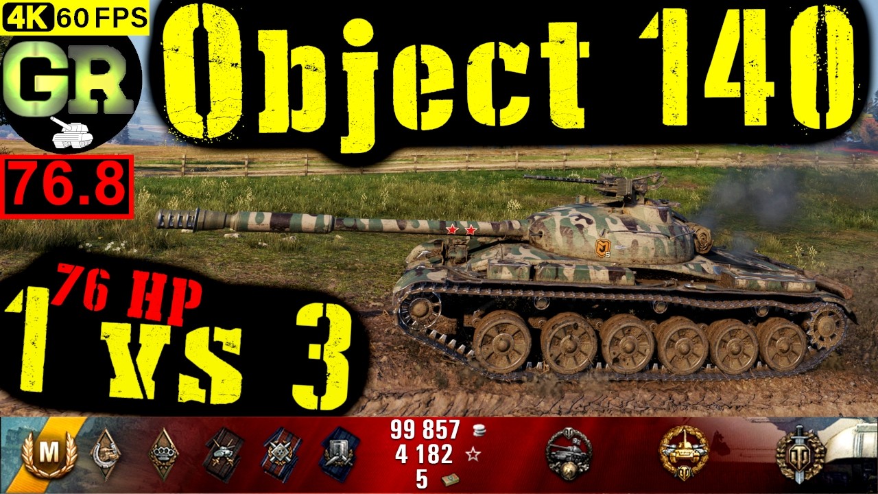 World of Tanks Object 140 WoT Replay - 6 Kills 6.7K DMG(Patch 1.4.0)
