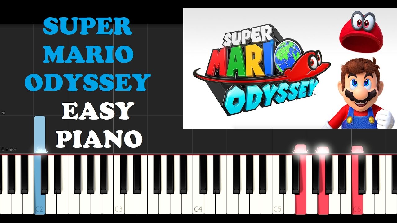 Super Mario Odyssey - Theme (Easy Piano Tutorial)