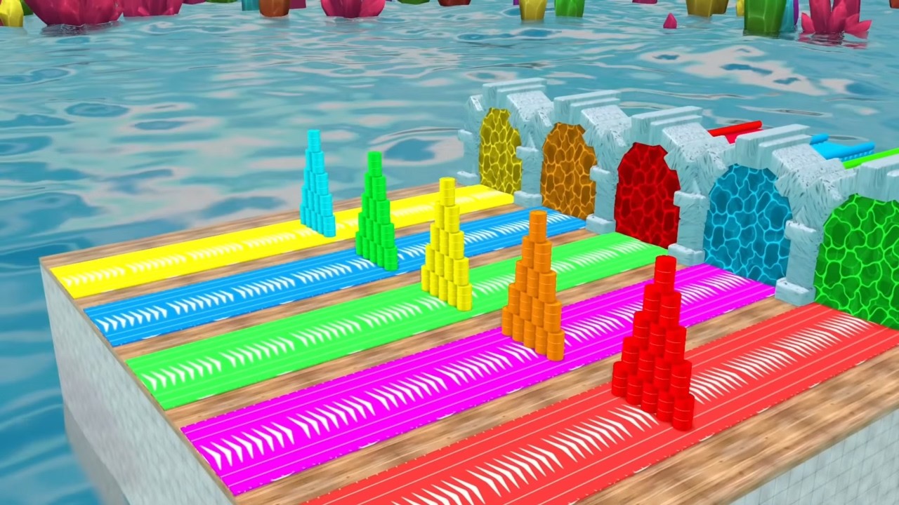 Long Slide Game With Cow Elephant Gorilla Hippopotamus Tiger 3d Animal Game Funny 3d Animals