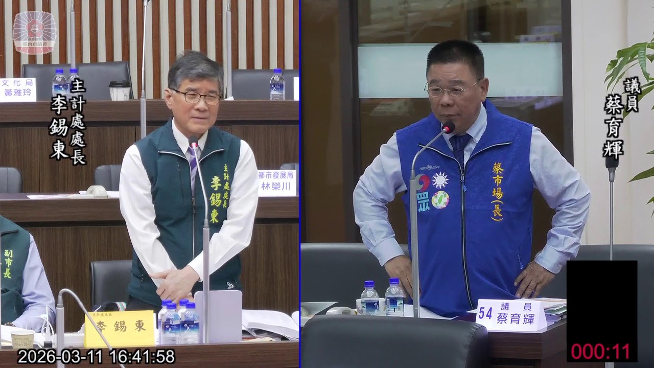 20260311(下午)大會開議暨聯席審查-114年度臺南市總預算第二預備金動支數額表