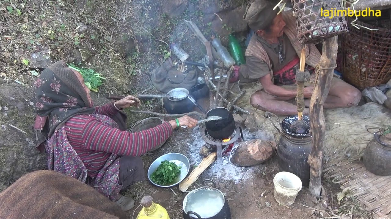 old couple having food in mobile cow farm || lajimbudha || Nepal ||